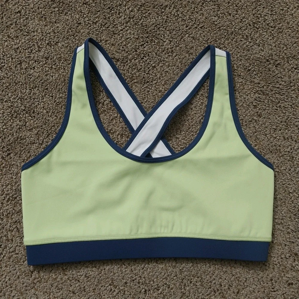 NEW Fourlaps Infinity Sports Bra Tomatillo Midnight White Size S Activewear‎